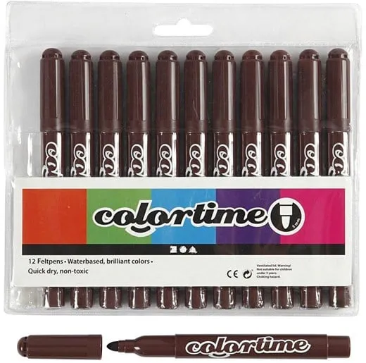 Creativ Company Dark brown Jumbo markers 12pcs.